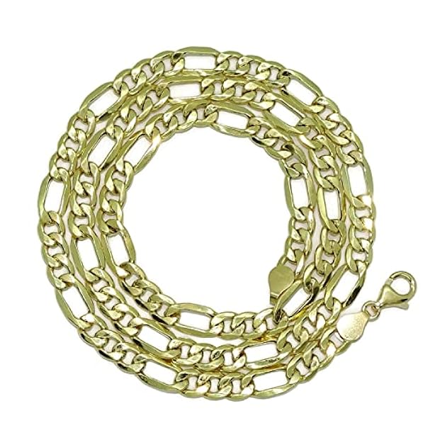 Never say Never Catena in oro giallo 18 carati per uomo modello 3x1 piatta 7,50 mm di spessore per 60 cm di lunghezza. Chiusura a moschettone per la massima sicurezza Peso; 15,55 grammi di oro 18k.